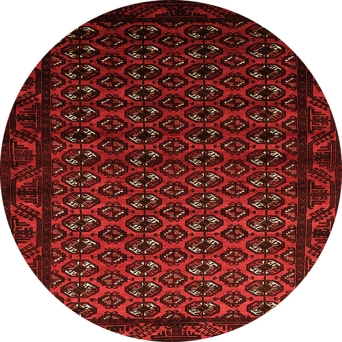 Round Oriental Orange Industrial Rug, urb3199org