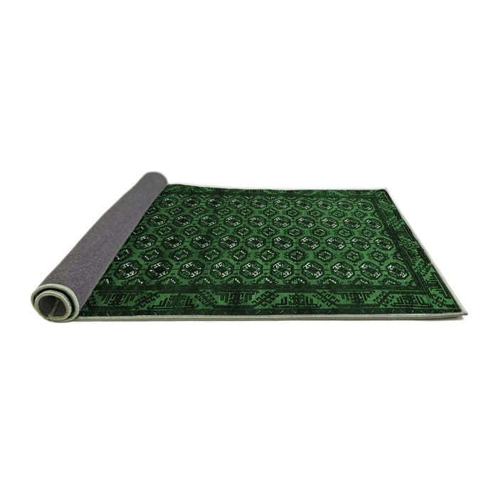 Sideview of Oriental Emerald Green Industrial Rug, urb3199emgrn