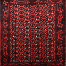 Square Machine Washable Industrial Modern Bakers Brown Rug, wshurb3199