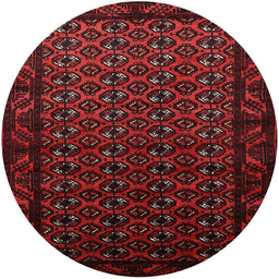 Round Machine Washable Industrial Modern Bakers Brown Rug, wshurb3199