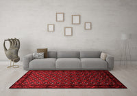 Machine Washable Oriental Red Industrial Rug, wshurb3199red