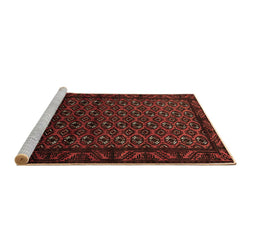 Sideview of Machine Washable Oriental Brown Industrial Rug, wshurb3199brn