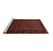 Sideview of Machine Washable Oriental Brown Industrial Rug, wshurb3199brn