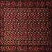 Square Oriental Brown Industrial Rug, urb3199brn