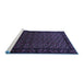 Sideview of Machine Washable Oriental Blue Industrial Rug, wshurb3199blu