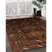 Machine Washable Industrial Modern Night Red Rug in a Family Room, wshurb3200