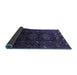 Sideview of Oriental Blue Industrial Rug, urb3200blu