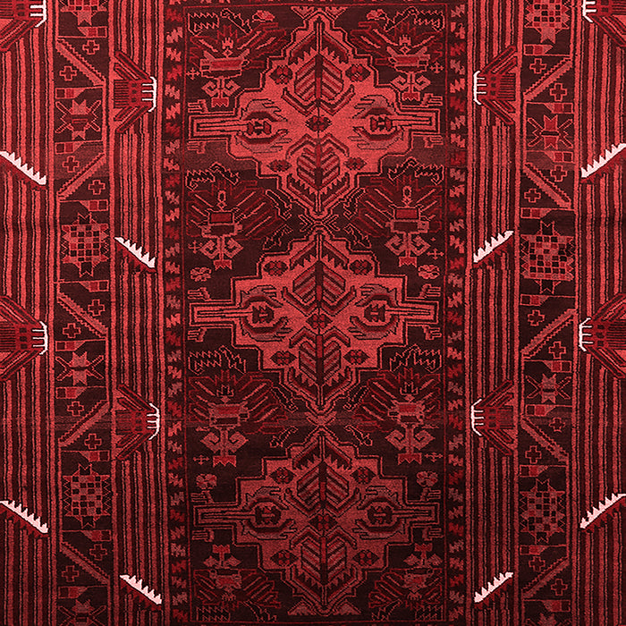 Machine Washable Oriental Red Industrial Rug, wshurb3200red