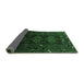 Sideview of Oriental Emerald Green Industrial Rug, urb3200emgrn