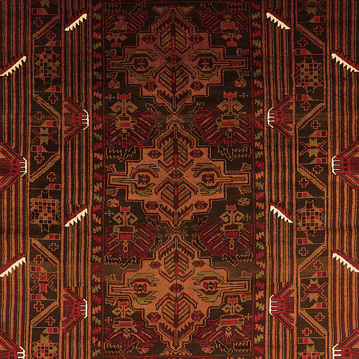 Machine Washable Oriental Orange Industrial Area Rugs, wshurb3200org