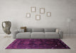 Machine Washable Oriental Purple Industrial Area Rugs in a Living Room, wshurb3200pur