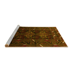 Sideview of Machine Washable Oriental Yellow Industrial Rug, wshurb3200yw