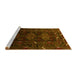 Sideview of Machine Washable Oriental Yellow Industrial Rug, wshurb3200yw