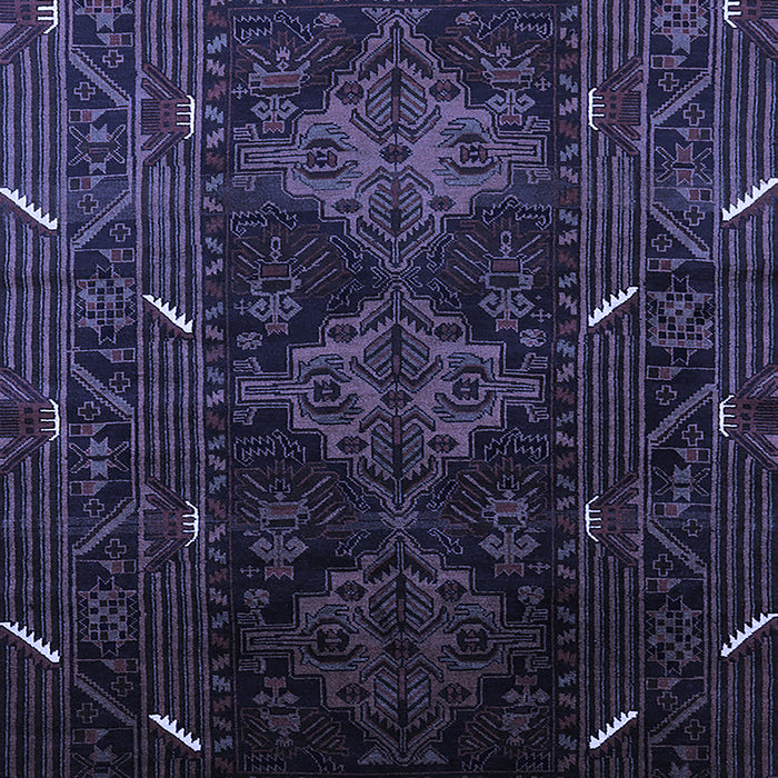 Machine Washable Oriental Blue Industrial Rug, wshurb3200blu