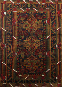 Mid-Century Modern Red Oriental Rug, urb3200