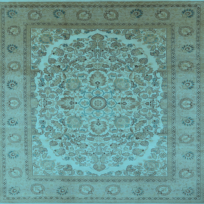 Square Oriental Light Blue Industrial Rug, urb3201lblu