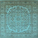 Square Oriental Light Blue Industrial Rug, urb3201lblu