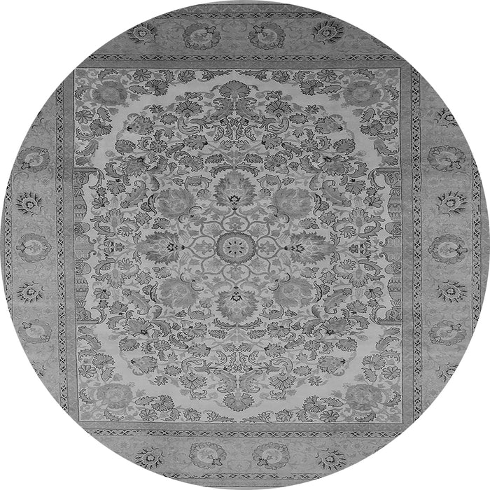 Round Oriental Gray Industrial Rug, urb3201gry