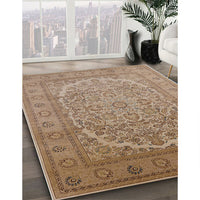 Mid-Century Modern Light Brown Oriental Rug, urb3201