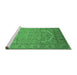 Sideview of Machine Washable Oriental Emerald Green Industrial Area Rugs, wshurb3201emgrn