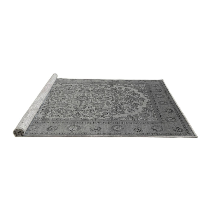 Sideview of Machine Washable Oriental Gray Industrial Rug, wshurb3201gry