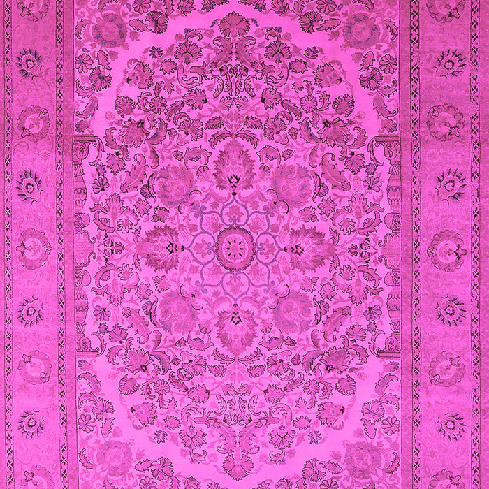 Machine Washable Oriental Pink Industrial Rug, wshurb3201pnk