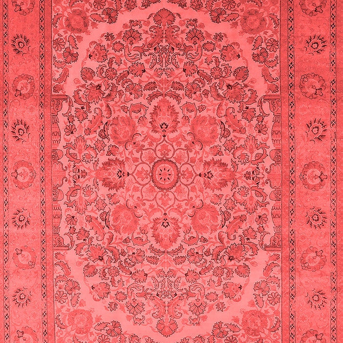 Machine Washable Oriental Red Industrial Rug, wshurb3201red