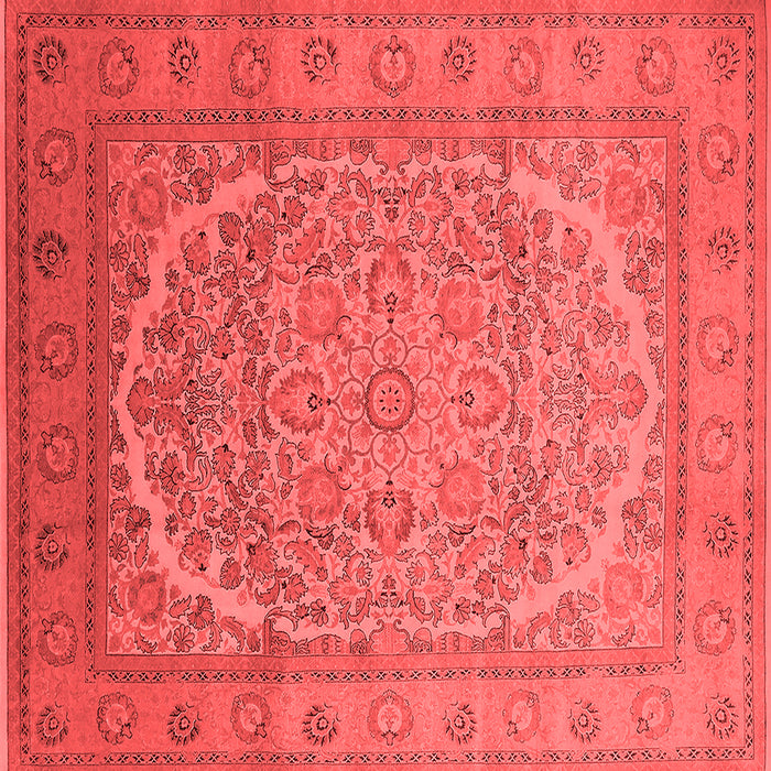 Machine Washable Oriental Red Industrial Rug, wshurb3201red