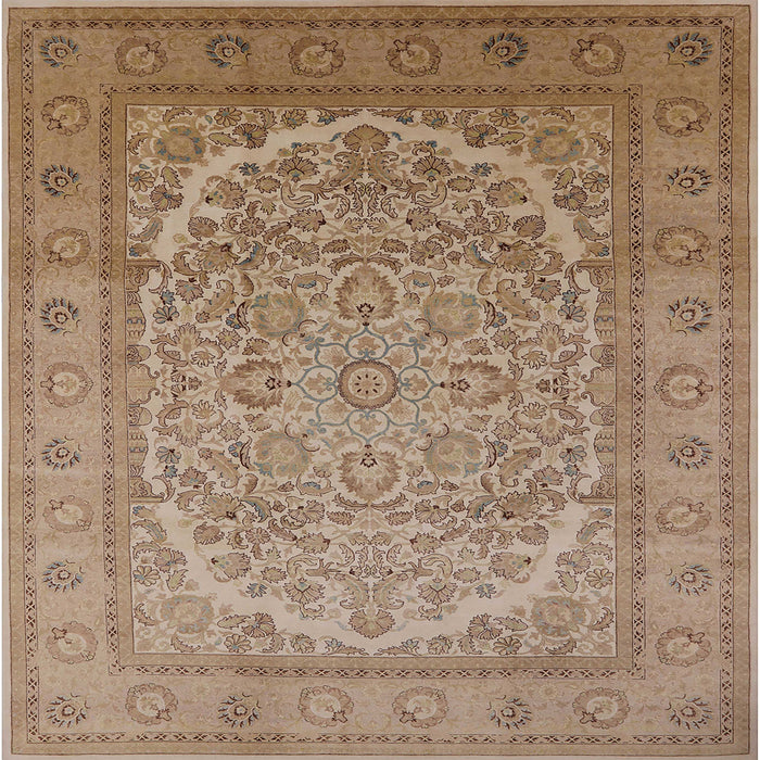 Square Machine Washable Industrial Modern Light Brown Rug, wshurb3201