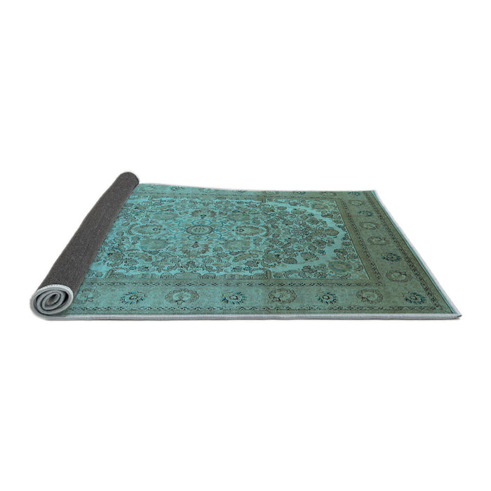 Sideview of Oriental Light Blue Industrial Rug, urb3201lblu