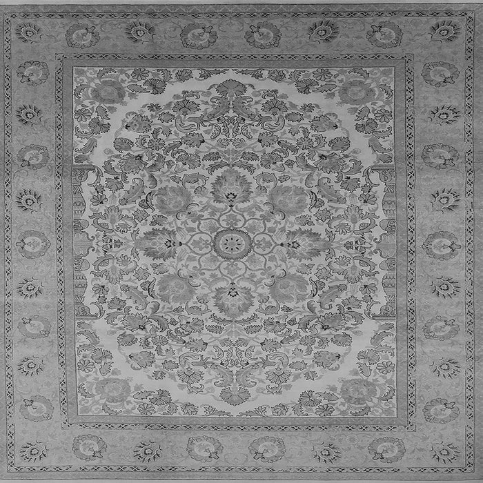 Square Machine Washable Oriental Gray Industrial Rug, wshurb3201gry