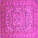 Square Oriental Pink Industrial Rug, urb3201pnk