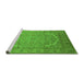 Sideview of Machine Washable Oriental Green Industrial Area Rugs, wshurb3201grn