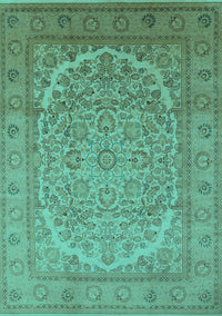 Oriental Turquoise Industrial Rug, urb3201turq