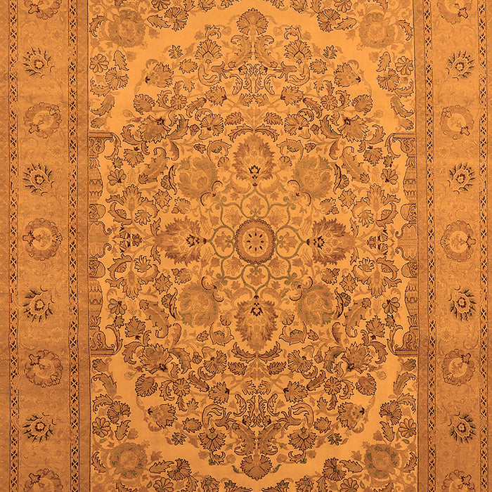 Machine Washable Oriental Orange Industrial Area Rugs, wshurb3201org