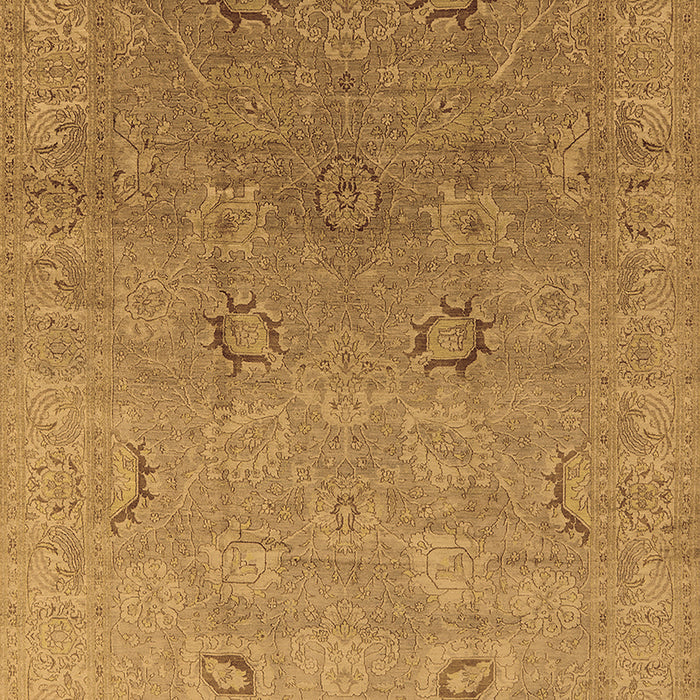Machine Washable Oriental Brown Industrial Rug, wshurb3202brn