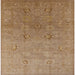 Square Mid-Century Modern Light Brown Oriental Rug, urb3202