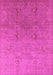 Machine Washable Oriental Pink Industrial Rug, wshurb3202pnk