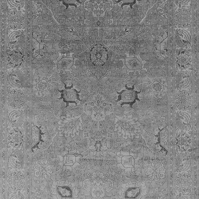 Machine Washable Oriental Gray Industrial Rug, wshurb3202gry