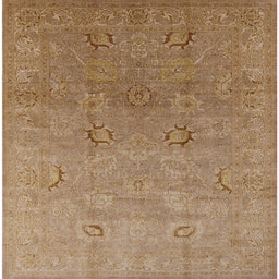 Square Machine Washable Industrial Modern Light Brown Rug, wshurb3202