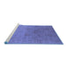 Sideview of Machine Washable Oriental Blue Industrial Rug, wshurb3202blu