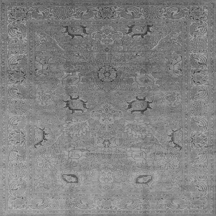 Square Machine Washable Oriental Gray Industrial Rug, wshurb3202gry