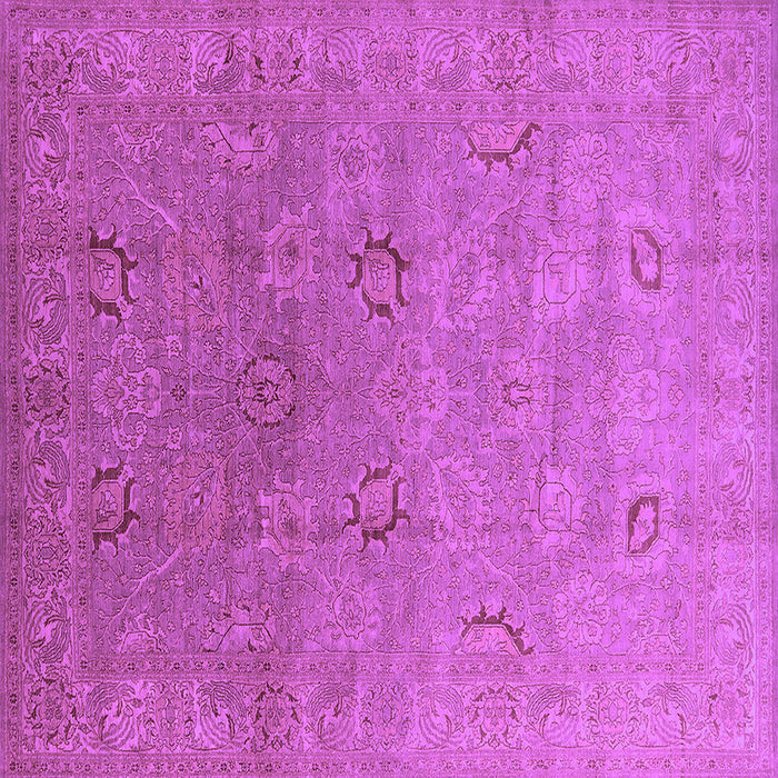 Square Oriental Purple Industrial Rug, urb3202pur
