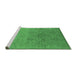 Sideview of Machine Washable Oriental Emerald Green Industrial Area Rugs, wshurb3202emgrn