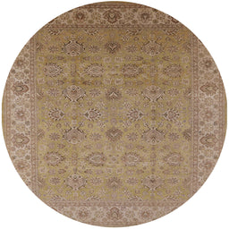 Round Machine Washable Industrial Modern Light Brown Rug, wshurb3203