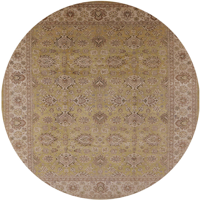 Round Machine Washable Industrial Modern Light Brown Rug, wshurb3203