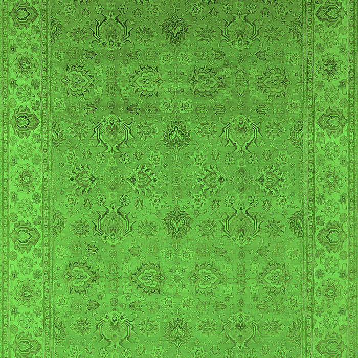 Machine Washable Oriental Green Industrial Area Rugs, wshurb3203grn
