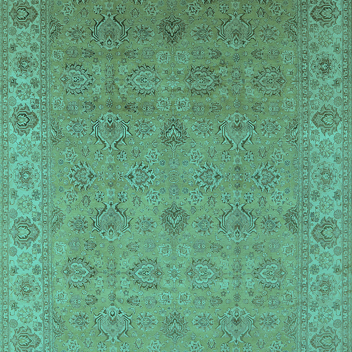 Machine Washable Oriental Turquoise Industrial Area Rugs, wshurb3203turq