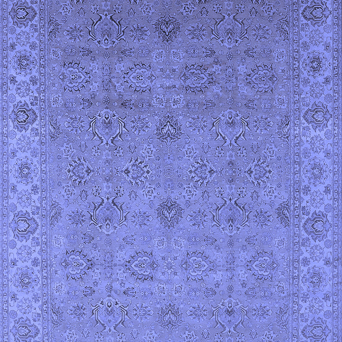 Machine Washable Oriental Blue Industrial Rug, wshurb3203blu