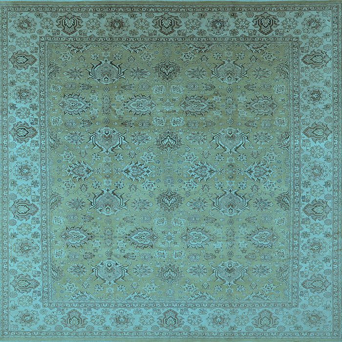 Square Oriental Light Blue Industrial Rug, urb3203lblu